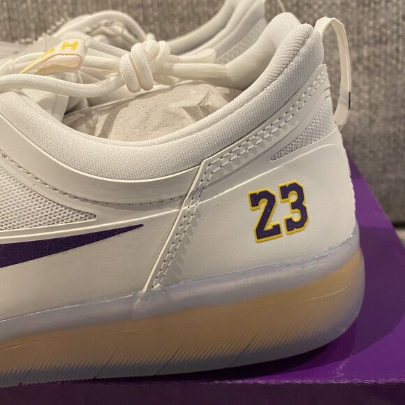 Nike SB Nyjah Free 2 Shoes NBA Los Angeles Lakers DA3439-100 Size 9